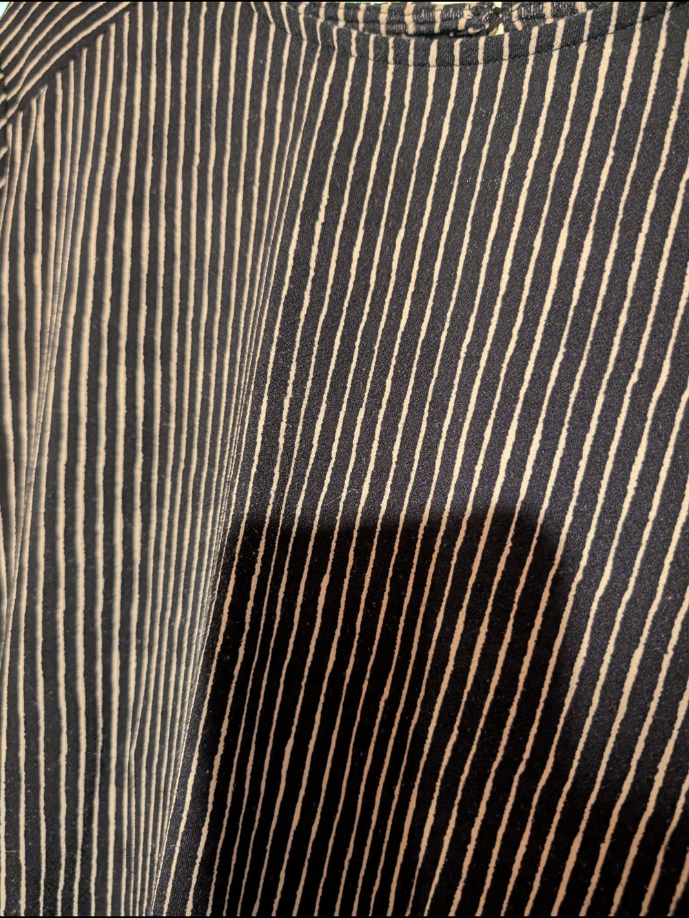 Adrianna Papell Navy Striped & White And Tan, Black, And White Blouses - Picture 3 of 6